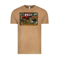 Vintage Camel Merry Christmas Farm Tractor Vintage Tee - RanaPortraitStore