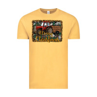 Vintage Mustard Merry Christmas Farm Tractor Vintage Tee - RanaPortraitStore