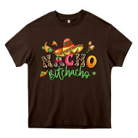 Chocolate Brown nacho bitchacho Heavy Core Tee - LillyAllenDesigns