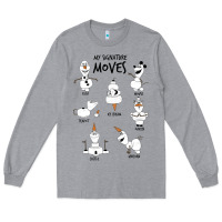 Heather Grey Frozen 2 Olaf My Signature Moves Long Sleeve Tee - minhPixels