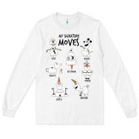 White Frozen 2 Olaf My Signature Moves Long Sleeve Tee - minhPixels