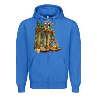 True Royal Christmas Boots Zipper Hoodie - CowhideDigitalArt