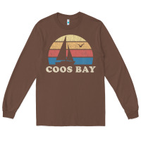 Chestnut Coos Bay Or Vintage Sailboat 70S Throwback Sunset Long Sleeve Tee - minhPixels