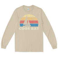 Mushroom Coos Bay Or Vintage Sailboat 70S Throwback Sunset Long Sleeve Tee - minhPixels