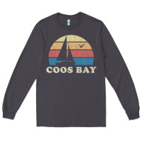 Smoke Coos Bay Or Vintage Sailboat 70S Throwback Sunset Long Sleeve Tee - minhPixels