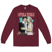 Burgundy Captain Tennille Retro Fan Art Design gift Long Sleeve Tee - minhPixels