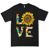 Black western love with sunflower Premium Tee - Artiststas