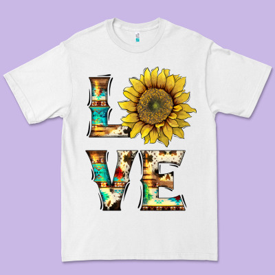 Western Love With Sunflower Premium Tee Designed By Artiststas