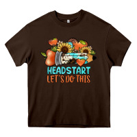 Chocolate Brown headstart let's do this Heavy Core Tee - JahusDesignShop