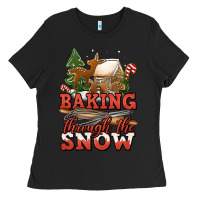 Black baking through the snow Ladies Tee - Jasminsmagicworld