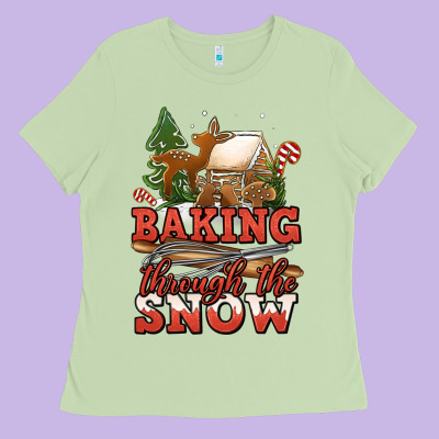 Baking Through The Snow Ladies Tee Designed By Jasminsmagicworld