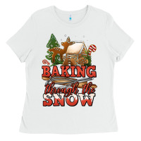 White baking through the snow Ladies Tee - Jasminsmagicworld
