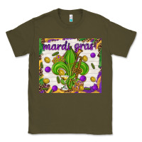Army Green Mardi Gras fleur de lis Classic Tee - NancyCooperArtShop