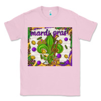 Bubblegum Pink Mardi Gras fleur de lis Classic Tee - NancyCooperArtShop