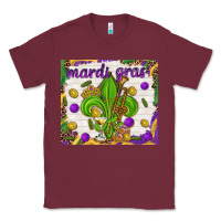 Burgundy Mardi Gras fleur de lis Classic Tee - NancyCooperArtShop