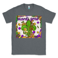 Charcoal Heather Mardi Gras fleur de lis Classic Tee - NancyCooperArtShop