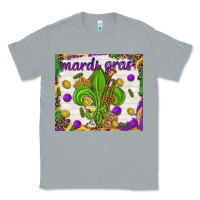 Heather Grey Mardi Gras fleur de lis Classic Tee - NancyCooperArtShop