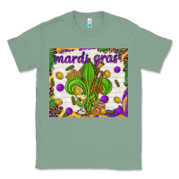 Sage Mardi Gras fleur de lis Classic Tee - NancyCooperArtShop