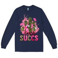 Navy Cancer succs Cancer Awareness Long Sleeve Tee - HowdyJamesFarm