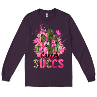 Plum Cancer succs Cancer Awareness Long Sleeve Tee - HowdyJamesFarm