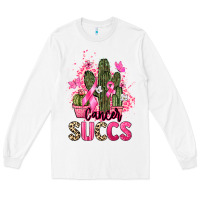 White Cancer succs Cancer Awareness Long Sleeve Tee - HowdyJamesFarm