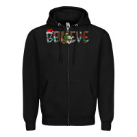 Black Believe Christmas Zipper Hoodie - CowhideDigitalArt