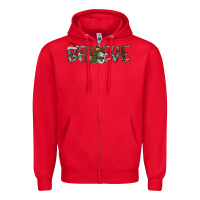Red Believe Christmas Zipper Hoodie - CowhideDigitalArt