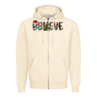 Sandshell Believe Christmas Zipper Hoodie - CowhideDigitalArt