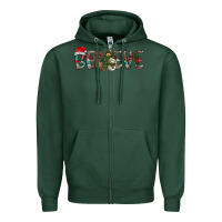 Sports Green Believe Christmas Zipper Hoodie - CowhideDigitalArt