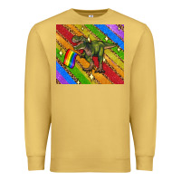 Antique Gold lgbtq dinosaur t rex tumbler Premium Sweatshirt - Artiststas