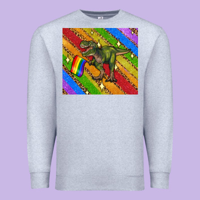 Lgbtq Dinosaur T Rex Tumbler Premium Sweatshirt Designed By Artiststas