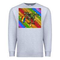 Heather Grey lgbtq dinosaur t rex tumbler Premium Sweatshirt - Artiststas