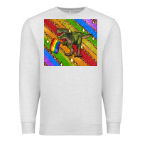 Oatmeal Heather lgbtq dinosaur t rex tumbler Premium Sweatshirt - Artiststas