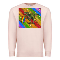Pale Pink lgbtq dinosaur t rex tumbler Premium Sweatshirt - Artiststas