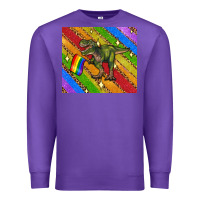 Purple lgbtq dinosaur t rex tumbler Premium Sweatshirt - Artiststas