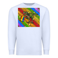 White lgbtq dinosaur t rex tumbler Premium Sweatshirt - Artiststas