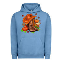 Pigment Pebble Blue fall pumpkins  cowgirl  and roses Urban Hoodie - AdoDesignShop