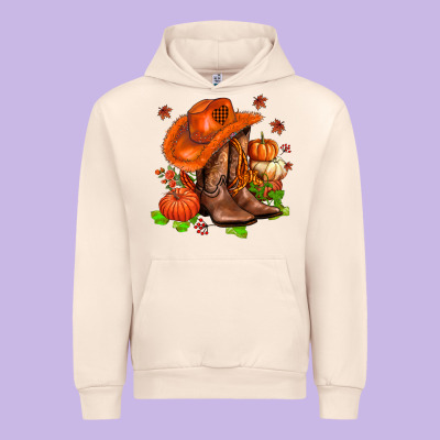 Fall Pumpkins  Cowgirl  And Roses Urban Hoodie Designed By Adodesignshop