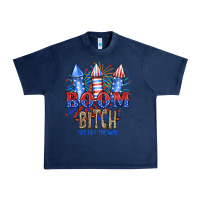 Navy Boom Bıtch Get Out The Way Urban Heavy Tee - JahusDesignShop