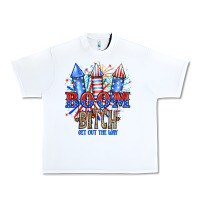 White Boom Bıtch Get Out The Way Urban Heavy Tee - JahusDesignShop