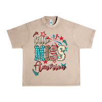 French Oak Little miss America 4th of july Urban Heavy Tee - HowdyJamesFarm