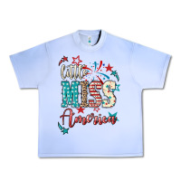 Grape Ice Little miss America 4th of july Urban Heavy Tee - HowdyJamesFarm