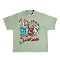 Oil Green Little miss America 4th of july Urban Heavy Tee - HowdyJamesFarm