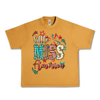 Peanut Butter Little miss America 4th of july Urban Heavy Tee - HowdyJamesFarm