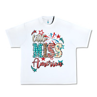 Little Miss America 4th Of July Urban Heavy Tee | Teevron