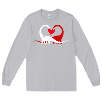 Moon Dust funny hearts love dinosaur valentine s day gift boys girls Long Sleeve Tee - minhPixels