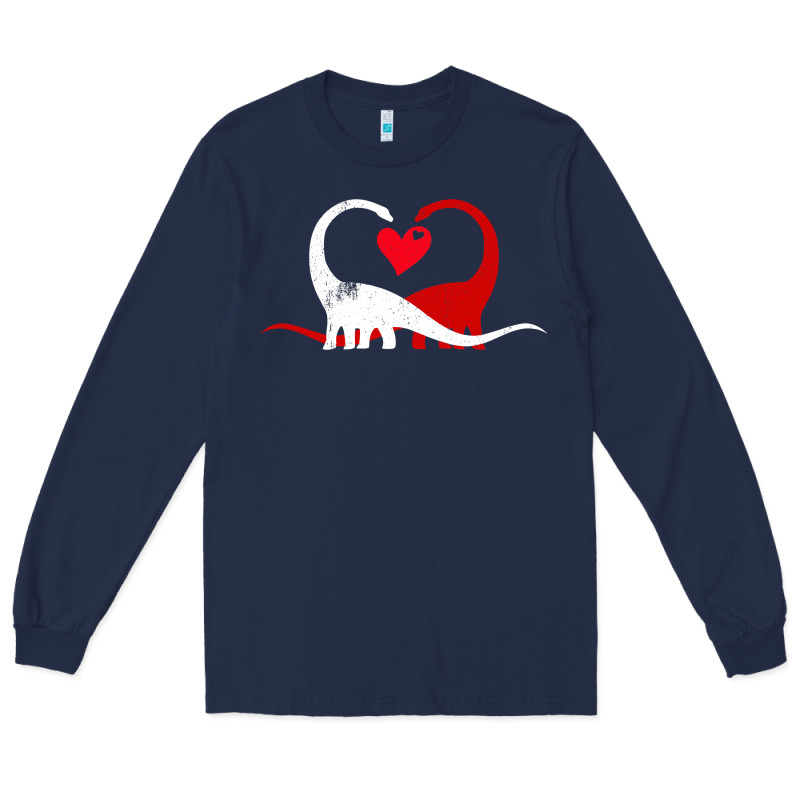 Funny Hearts Love Dinosaur Valentine S Day Gift Boys Girls Long Sleeve Tee by minhPixels | Teevron