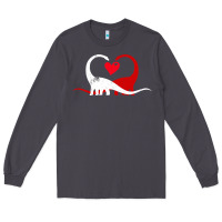 Smoke funny hearts love dinosaur valentine s day gift boys girls Long Sleeve Tee - minhPixels