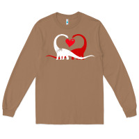 Toasted Coconut funny hearts love dinosaur valentine s day gift boys girls Long Sleeve Tee - minhPixels