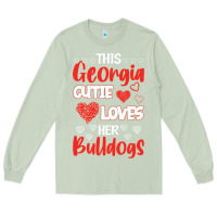 Matcha this georgia cutie loves her bulldogs fun football Long Sleeve Tee - minhPixels